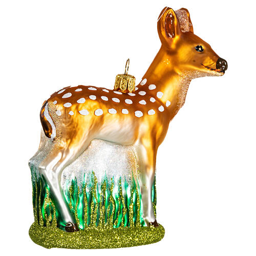 Deer in blown glass for Christmas Tree 4