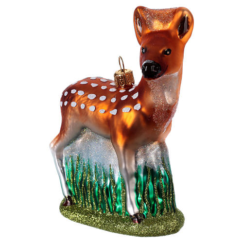 Deer blown glass Christmas tree decoration  online sales on HOLYART.com