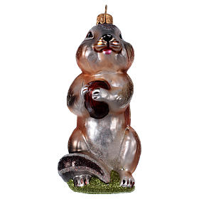 Blown glass ornaments: Squirrel in blown glass for Christmas Tree