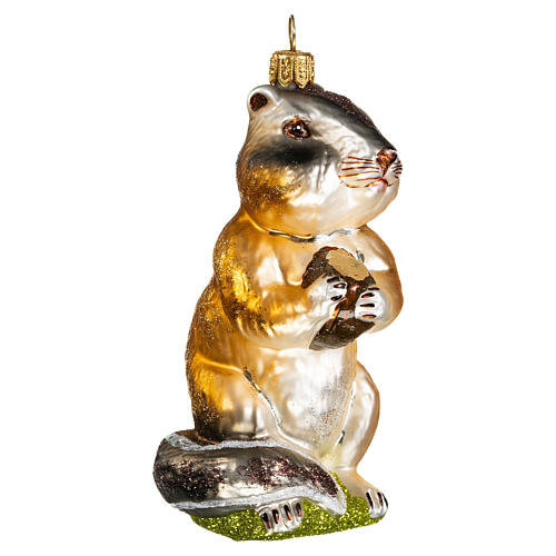 Écureuil en verre soufflé décoration Sapin Noël 4