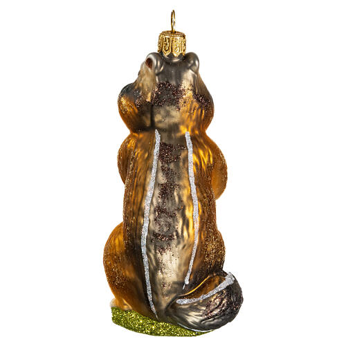 Écureuil en verre soufflé décoration Sapin Noël 5