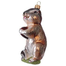 Blown glass ornaments: Squirrel blown glass Christmas tree decoration