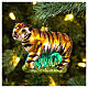 Tiger in blown glass for Christmas Tree s2