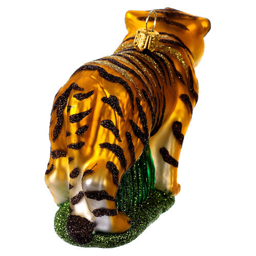 Tigre en verre soufflé décoration Sapin Noël 5