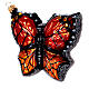Monarch butterfly blown glass Christmas tree decoration s3
