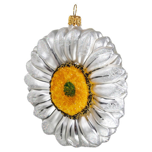 Daisy in blown glass for Christmas Tree 3
