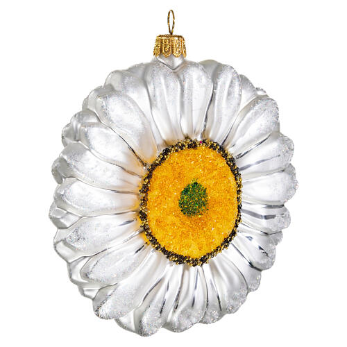 Daisy in blown glass for Christmas Tree 4