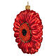 Red gerbera in blown glass for Christmas Tree s3