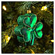 Trifoglio Irlanda decorazione albero Natale in vetro soffiato s2