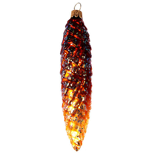Pine cone in blown glass for Christmas Tree 1
