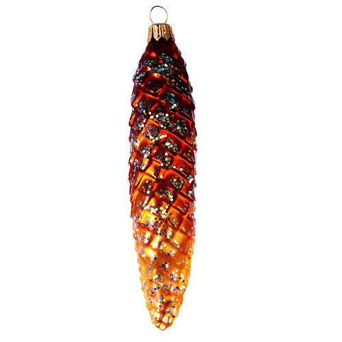 Pine cone in blown glass for Christmas Tree 3