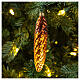 Pine cone blown glass Christmas tree decoration s2