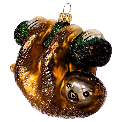 Sloth in blown glass for Christmas Tree 3