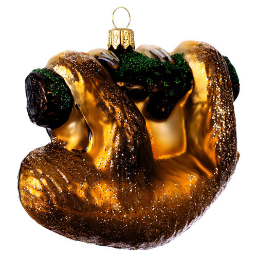 Sloth blown glass Christmas tree decoration 4