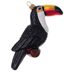 Toucan décoration verre soufflé Sapin Noël