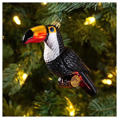 Toucan décoration verre soufflé Sapin Noël 2