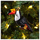 Tucan blown glass Christmas tree decoration s2