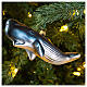 Blown glass Christmas ornament, sperm whale s2