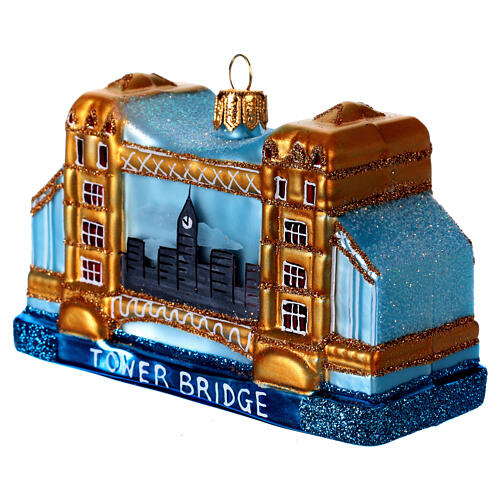 Tower Bridge, blown glass Christmas ornament 3