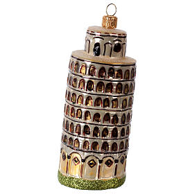 Christbaumschmuck aus mundgeblasenen Glas: Turm von Pisa mundgeblasenen Glas für Tannenbaum
