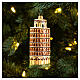 Torre de Pisa decoración árbol Navidad de vidrio soplado s2