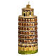 Krzywa wieża w Pizie dekoracja choinkowa ze szkła dmuchanego s3