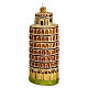 Leaning Tower of Pisa, blown glass Christmas ornament s4