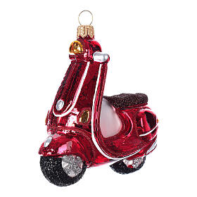 Scooter décoration sapin de Noël verre soufflé