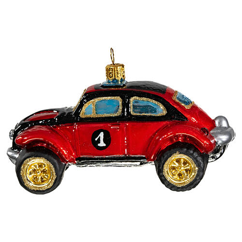 Buggy Car Scorcher, Weihnachtsbaumschmuck aus mundgeblasenem Glas 1