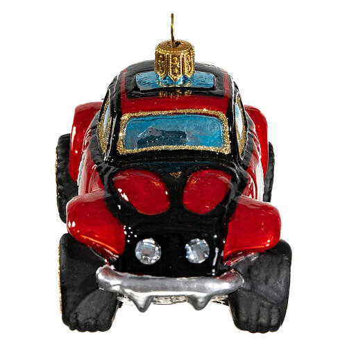 Buggy Car Scorcher, Weihnachtsbaumschmuck aus mundgeblasenem Glas 4
