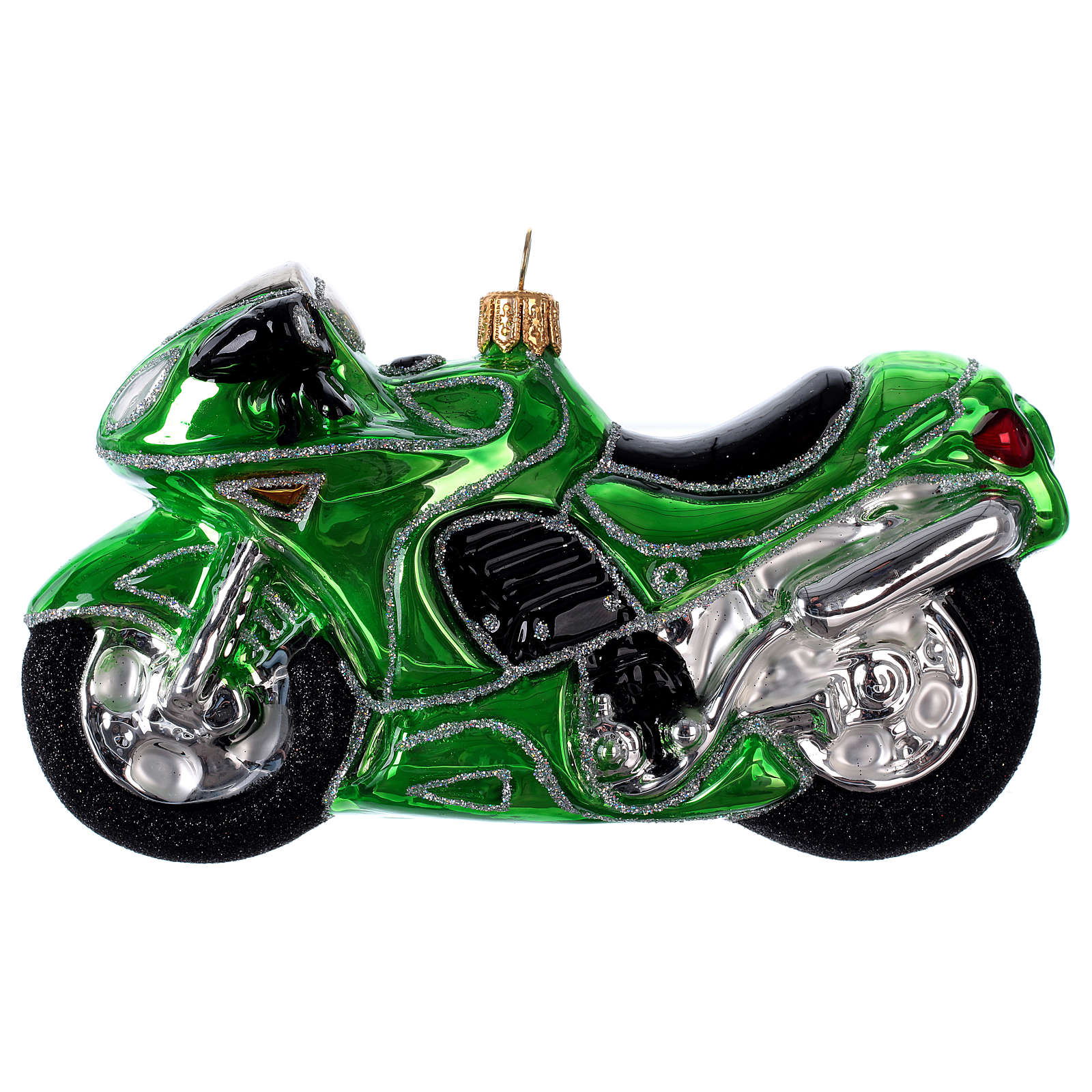 Motorbike, blown glass Christmas ornament | online sales on HOLYART.com