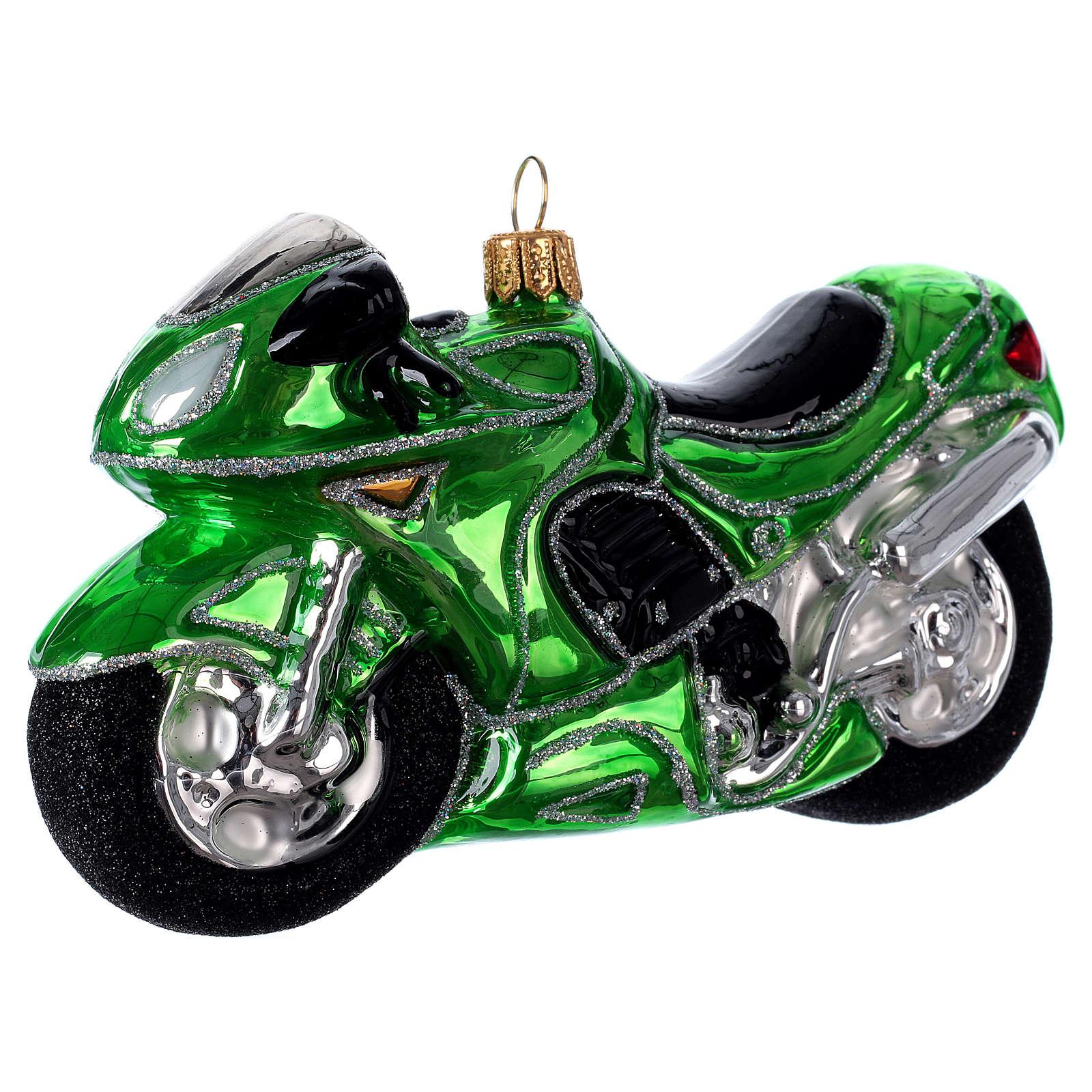Motorbike, blown glass Christmas ornament online sales on
