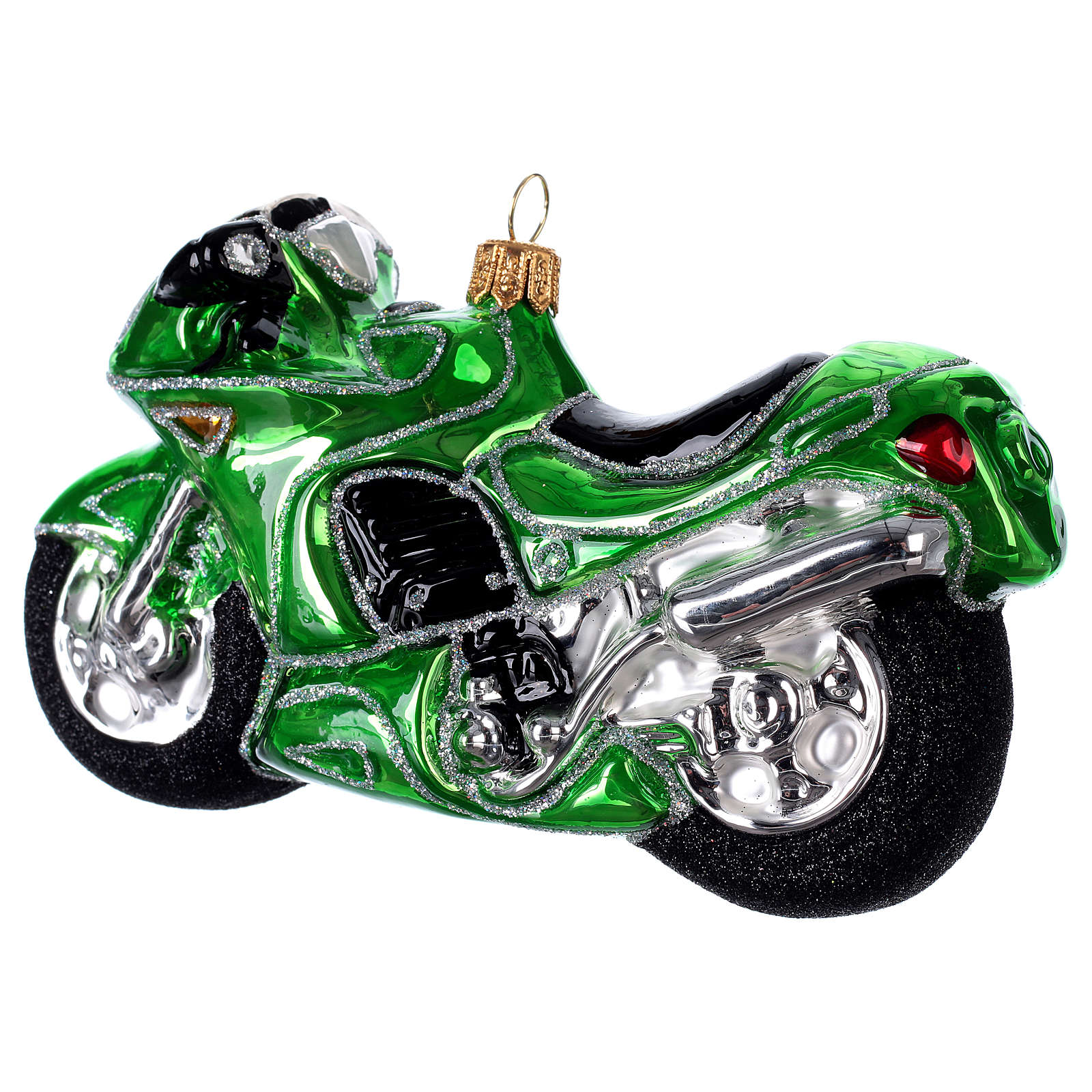 Motorbike, blown glass Christmas ornament online sales on