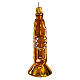 Trumpet in blown glass for Christmas Tree s5