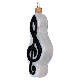 Christbaumschmuck aus mundgeblasenen Glas: G-Schlüssel mundgeblasenen Glas für Tannenbaum