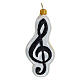 Clef in blown glass for Christmas Tree s1