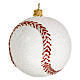 Baseball ball in blown glass for Christmas Tree s3