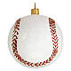 Palla da Baseball decorazione per albero di Natale in vetro soffiato s1