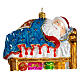 Short winter nap of Santa Claus, blown glass Christmas ornament s1
