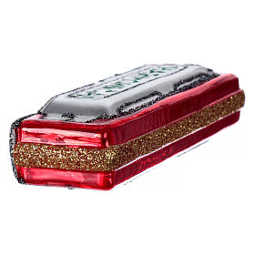 Blown glass ornaments: Harmonica in blown glass for Christmas Tree