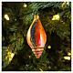 Blown glass Christmas ornament, seashell s2