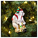 Polar bear on Vespa in blown glass for Christmas Tree s2