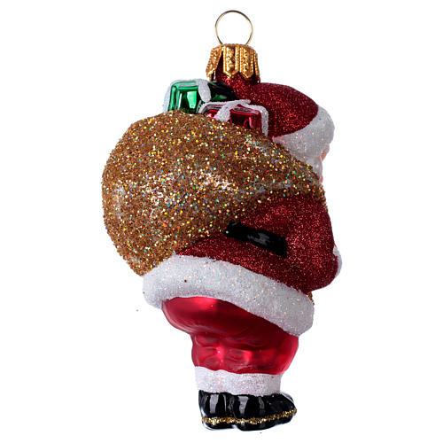 Pere Noel Avec Sac De Cadeaux Decoration Verre Souffle Vente En