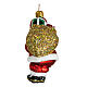 Blown glass Christmas ornament, Santa Claus with gift bag s5