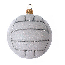 Bola de voleibol enfeite vidro soprado para Natal
