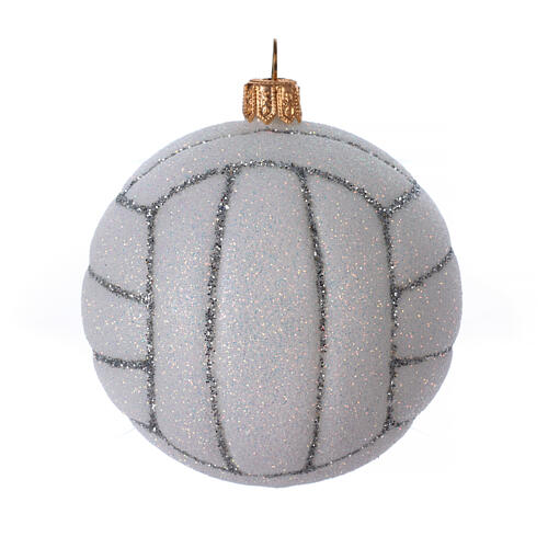 Bola de voleibol enfeite vidro soprado para Natal 3