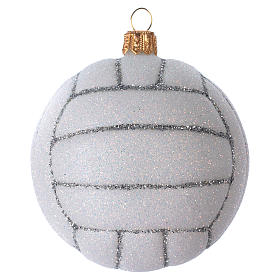 Blown glass ornaments: Blown glass Christmas ornament, volleyball