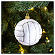 Blown glass Christmas ornament, volleyball s2