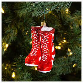 Boxing shoes in blown glass for Christmas Tree