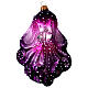Blown glass Christmas ornament, purple octopus s1